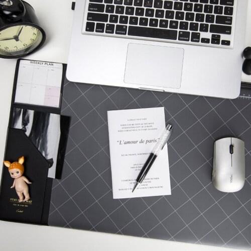 Easy Clean PU Mouse Pad Protective Desk Mat Multifunctional Office Large Desktop Pad Organizer with Calendar Laptop MousePad