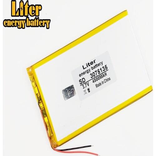 Best battery brand 3075135 3.7 V lithium polymer battery 4500 mah and 9 inches tablet batteries large volume thin