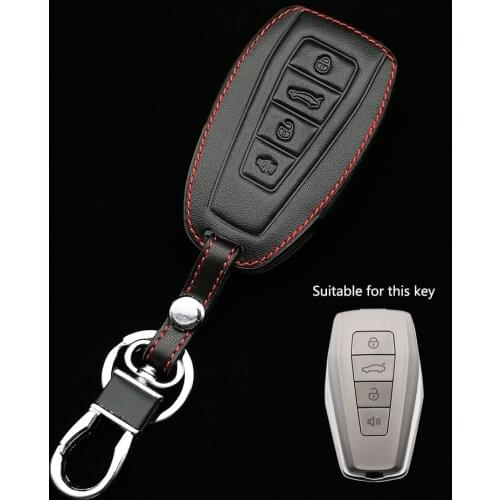 Fashion Men Leather Car Key Case Cover Holder Shell For Geely Coolray 2019-2020 Atlas Boyue NL3 Emgrand X7 EX7 SUV GT GC9