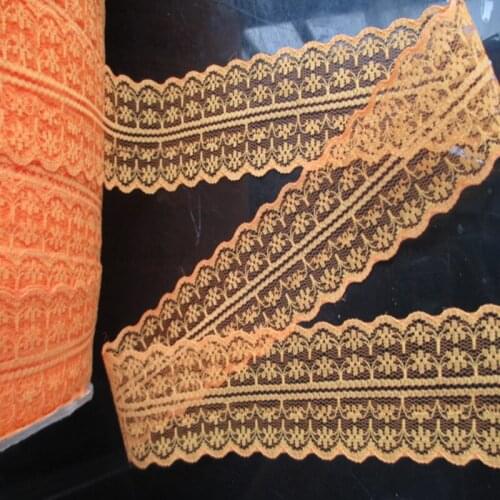 New listing 10 yards / 4 cm wide orange bilateral lace ribbon lace embroidery lace DIY craft