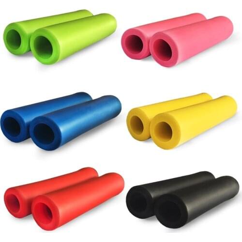 A Pair Silicone Grips Mountain Bike Bicycle Grips Ultra-light Shock-absorbing Silicone Grips Sponge Grips Bike Accessories