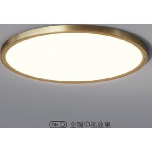 All copper thin copper ceiling lamp modern minimalist room lamp aisle corridor ceiling light