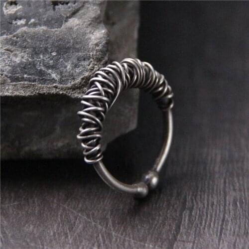 2018 Sale New Anel Feminino Ms Chiang Mai, Thailand Handmade Braided 925 Sterling Ring Male Type Restoring Ancient Ways Do Old