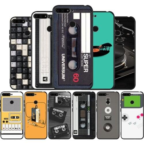 Retro music tape game console black Silicone Phone Case For Huawei honor 30 8 8X 9 10 10 Lite 20 Mate 10 20 30 Lite Pro cover