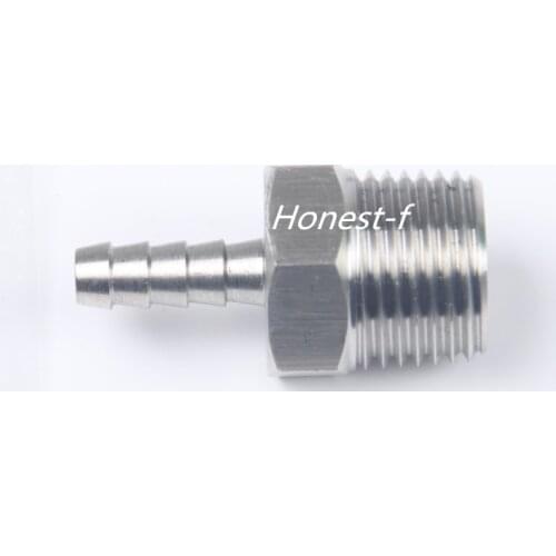 LTWFITTING Bar Production Stainless Steel 316 Barb Fitting Coupler / Connector 1/4" Hose ID x 1/2" Male NPT Air Fuel Water