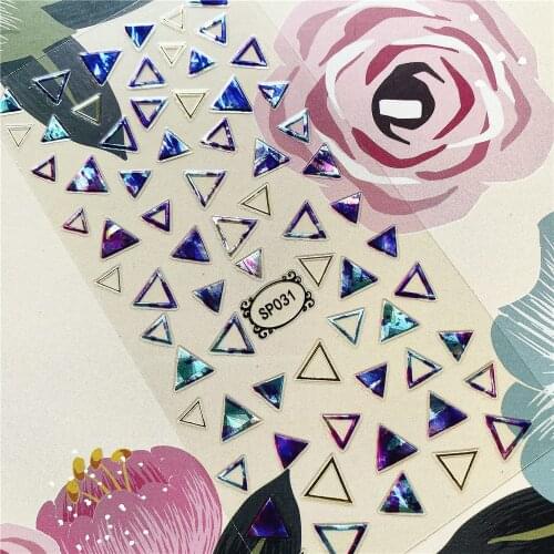 SP-029-031 Stars Triangle Fish Symbol 3D Back glue Nail decal Nail sticker Nail decoration Nail art Nail tool Nail ornament