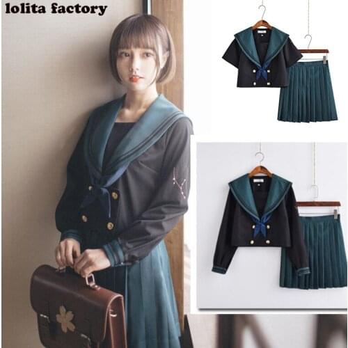 Brilliant Starry Sky Orthodox JK Uniform Skirt for Female College Classwear College Wind Suit Japanese Mariners Suit jkn2004