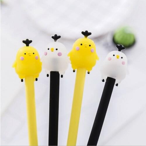 1 Piece Korean Stationery Kawaii Cute Chick Pen Creative School Supply Office Gel Pens Handles gift Styling