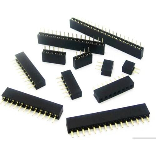 10pcs x Pitch 2.0mm 2/3/4/5/6/7/8/9/10/11/12/13/14/15/16/20/40 Pin Stright Female Single Row Pin Header Strip PCB Connector