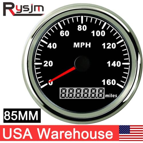85mm GPS Speedometer Gauge MPH 0-160MPH for Auto Car Truck Motorcycle ATV Universal Waterproof Anti-fogging Speedo Gauges 9-32V