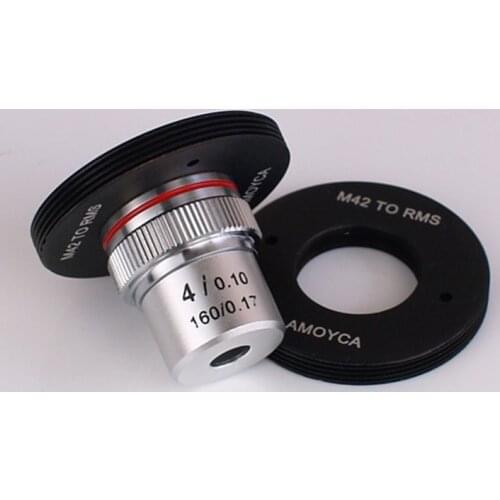 Aluminum Adapter Ring Mount for Microscope Objective Lens RMS to M42 Use on Digital Camera