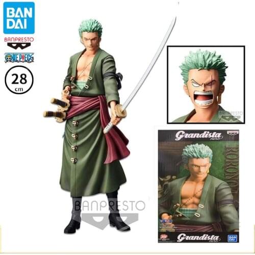 Bandai One Piece Roronoa Zoro Garage Kit Pvc Assembly Model Western Animiation Action Figure Kids Toys