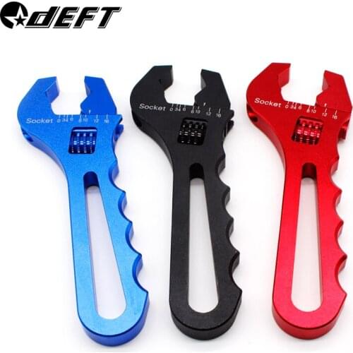 DEFT V Bayonet Adjustable Aluminum Wrench Fitting Tools Spanner AN3-AN16 Anodized Spanner Auto Bicycle Hand Tools