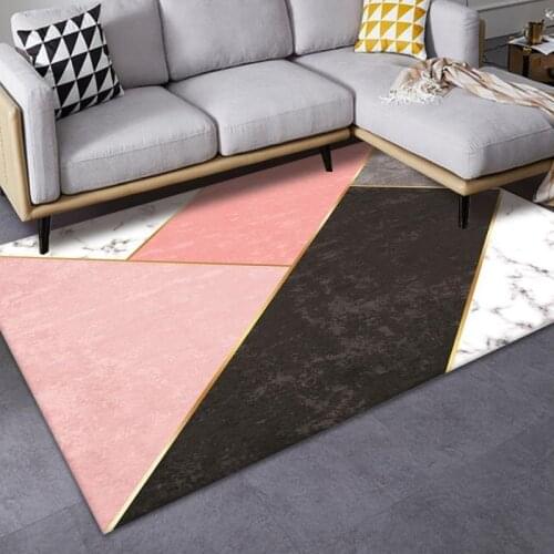 Nordic Light Luxury Geometric Carpet for Living Room Decorative Anti-Slip Rug Parlor Sofa Floor Large Rugs Home Hall Big Carpets