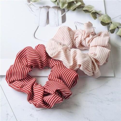 Fasgion Women Girls Elasticity Scrunchies New Hot Ponytail Holder Hairband Hair Rope Tie Fashion Stripe Floral Hair Rings