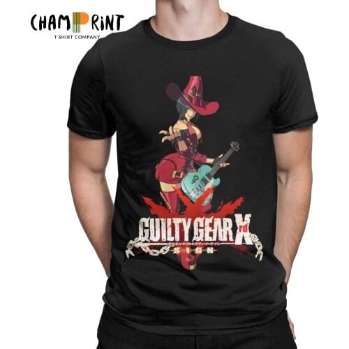 Mens INO- Xrd GG Guilty Gear Tees GuiltyGear Sign Fighting Video Games T Shirt Pure Cotton Clothing Novelty Summer T-Shirts