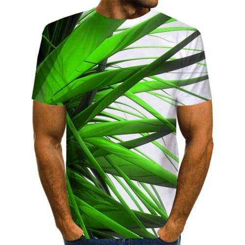 Summer Short Sleeve T Shirt Men Women Hipster 3D Green Leaf Print T-shirt Men Harajuku Streetwear Casual Tshirt Male Camiseta