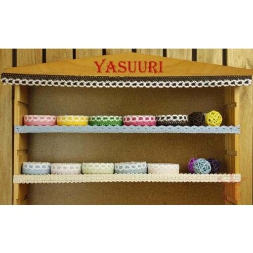 DIY card art craft scrapbook photo Roll Adhesive Tape Multi color two tone lace fabric stickers