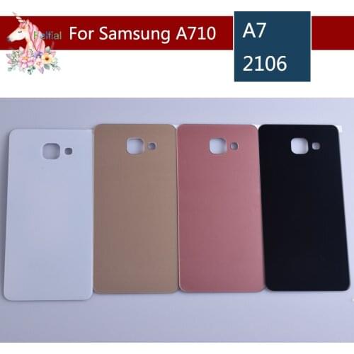 For Samsung Galaxy A710 A710F A7100 A7 2016 Housing Battery Cover Door Rear Chassis Back Case Housing Glass Replacement