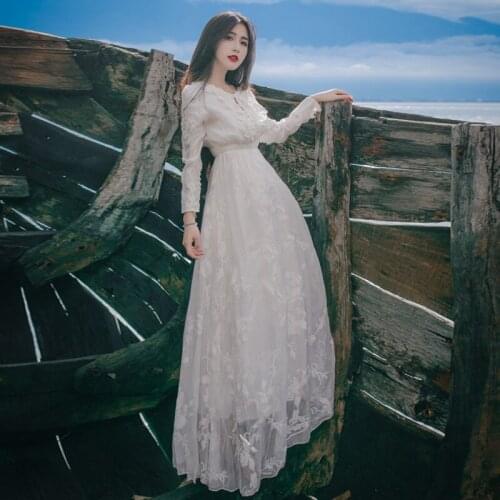 Summer lotus leaf sling skirt super fairy chiffon dress was thin long skirt Maldives beach skirt seaside holiday dress beach dre