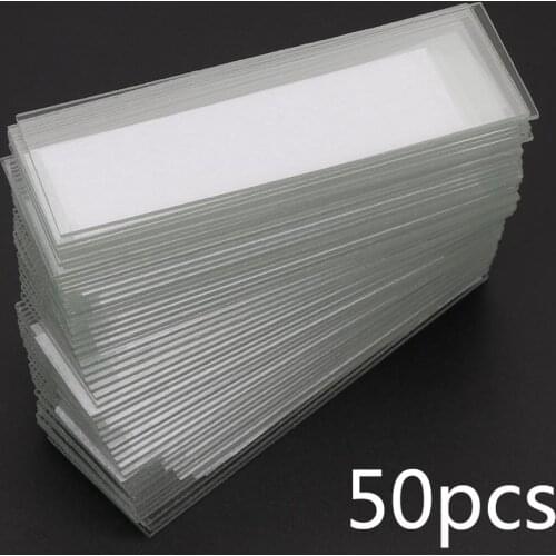 50Pcs 1mm Thickness Cavity Glass Coverslips Single Concave Microscope Glass Slides Reusable Laboratory Blank Sample Cover Glass