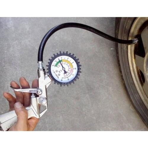 Multi-functional Tire Pressure Meter Air Inflator Decompression Tool for Truck Motorcycle Car