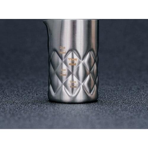 Stainless Steel Wine Measuring Glass Portable Small Frosted Cocktail Mixer For Bar 90ml