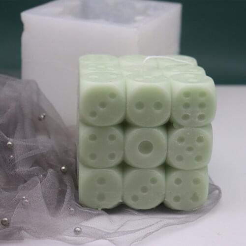 Newest Big Suqare Dice Scented Candle Silicone Geometric Resin Cube Soap Making Molds For Home Decorations Art Craft Tools