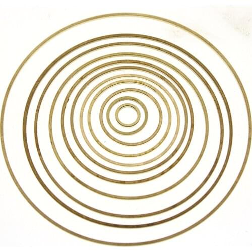 4mm - 60mm Original Brass Jump Rings Closed Rings DIY Jewelry Accessories Big Round Loop Hoop Circle fit Earring Making Findings