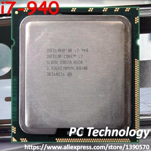 Original Intel Core i7 940 processor i7-940 CPU 8M Cache 2.93GHz 4-cores LGA1366 free shipping ship out within 1 day