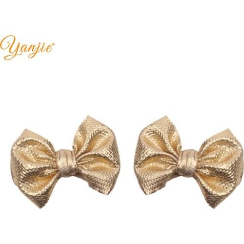 A Pair Popular Cute 4.5" Tied Bullet Fabric Hair Bow Girls Ponytail Barrette 2021 New Arrival Hair Accessories Hair Clip