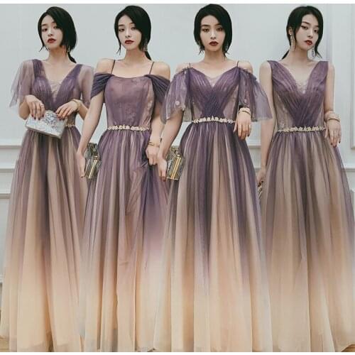 Bridesmaids Dress Illusion Pearls Embroidery Pleat V-Neck Floor-Length Spaghetti Straps A-Line Lace Lady Wedding Party Gown E275