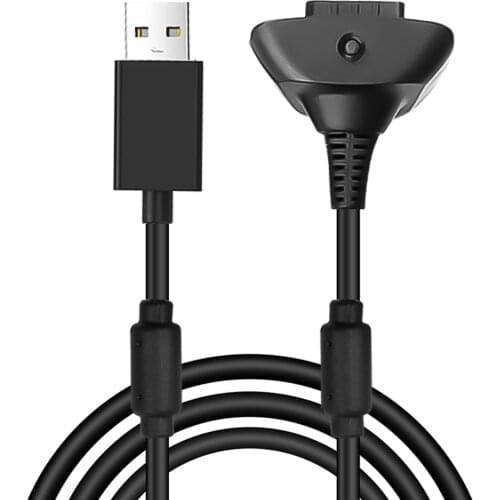 Portable For Xbox 360 Gamepad Wireless Remote Controller Charging Cable 1.8m USB Charging Adapter Charger Replacement Cables
