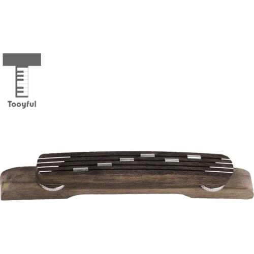 Tooyful Hot 4/6 String Rosewood Guitar Bridge Adjustable Mandolin Bridge Excellent Replacement for Folk Acoustic Guitar Parts
