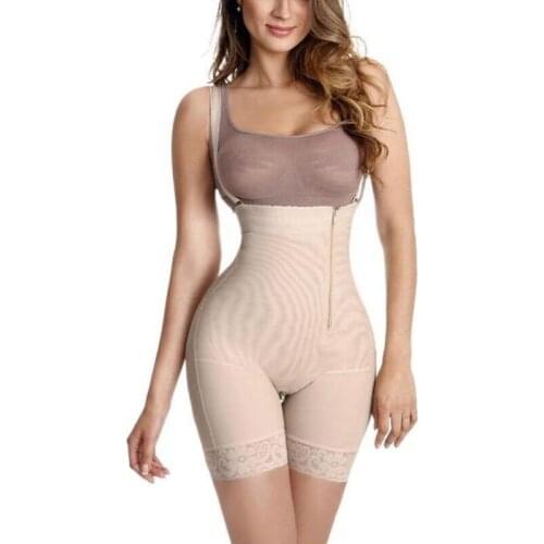 Womens Compression Garment Side Zipper Tummy Control Shapewear Slimming Fajas Corsets Charming Curves Bodysuit