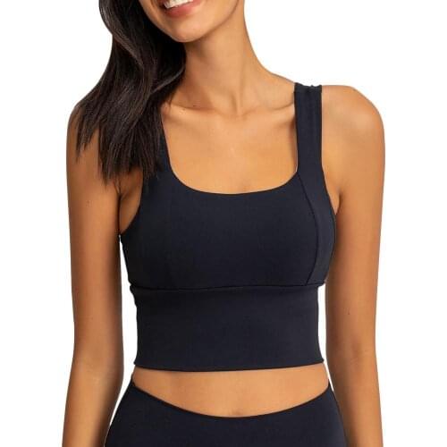 Women Yoga Vest Fitness Wear Underwear Sports Top Shockproof Gathering Running Bra Vest Crop Top