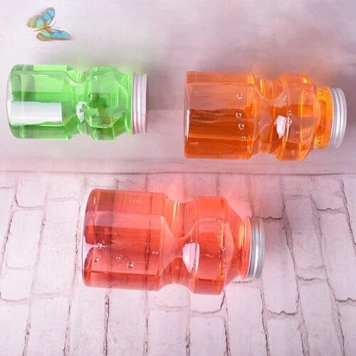 20pcs Transparent round empty bottle disposable milk tea cold drink bottle wedding birthday party favor candy gift boxes 300ml