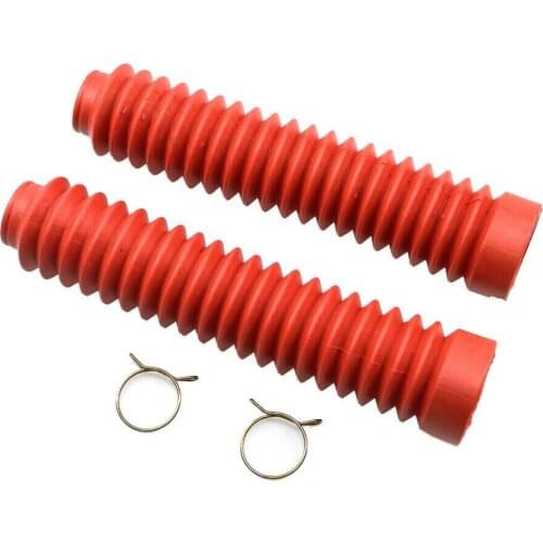 30mm Front Fork Motorbike Red Rubber Boot Universal Dust Jacket Cover Dirt Bike