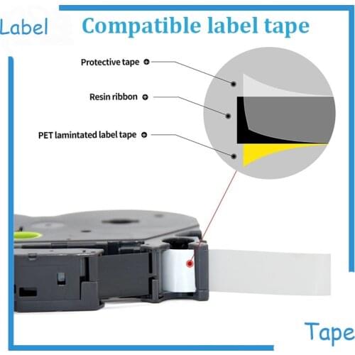 7pk 12mm Tz 231 Tze231 Black on White Compatible P touch tze-231 Label Tape Cartridge with DHL shipping