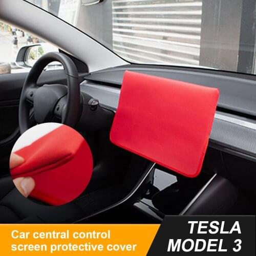 For Tesla Model 3 2021 Model Y Accessories Navigation Cover Sleeve Slip On Sunshade Screen Protector Waterproof Neoprene Fabric