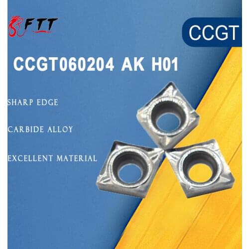 CCGT060204 AK H01 CCGT 060204 Aluminum cutter blade Insert Cutting Tool turning tool CNC Tools AL +TIN Alloy wood