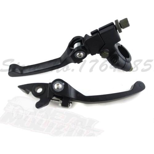 BLACK 7/8 inch dirt bike/Pit bike folding clutch and brake lever spare parts motocycle