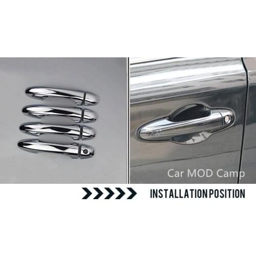 For Toyota Harrier 2013 2014 2015 2016 2017 XU60 ABS Chrome Car Door Handle Cover Decorative Trim 8pcs Car Styling Accessories