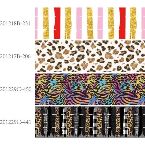 50 yards/lot) Hot sale 25MM 38MM leopard printed grosgrain hair bows ribbon