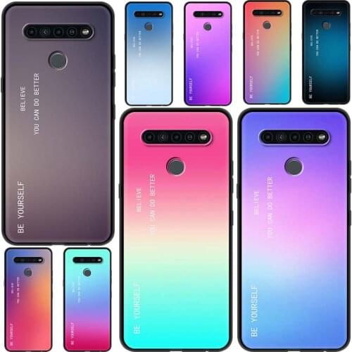 Gradient BE YOURSELF Black Soft Phone Case For LG K41S K61 K50 G6 K50s K40s K40 K42 K71 G7 G8 K52 Shockproof Back Cover Funda