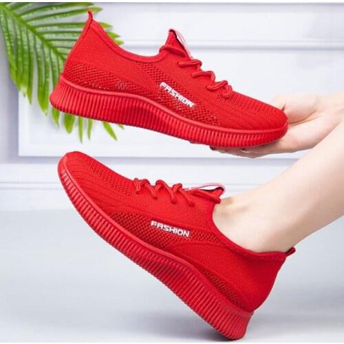 Summer Fashion Red Platform Sneakers Mesh Sports Shoes Femme Designer Luxury Sneakers Tenis Fashion Feminino Mom Sock Shoes