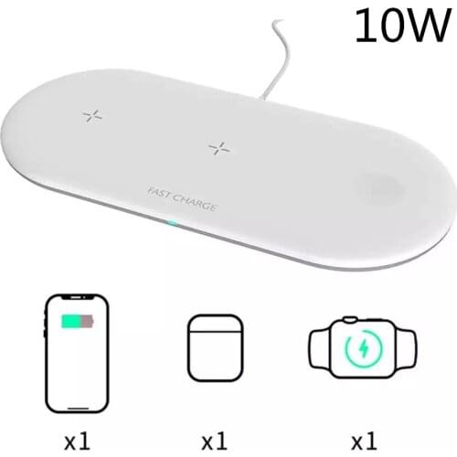3 in 1 Magnetic Wireless Charger 10W Smart Fast Charging Stand For iPhone 12/12 Pro X XR 8/8Plus For Apple Watch For Airpods Pro
