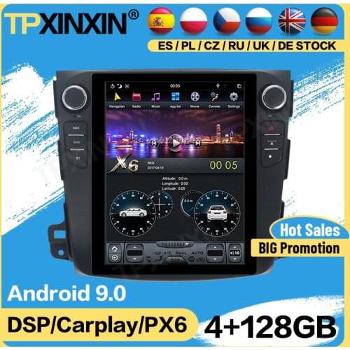 Carplay Tesla 128G Radio Recorder Android For Mitsubishi Outlander 2006 2007 2008 2009 2010 2011 2012 GPS Player Audio Head Unit