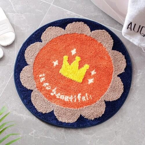 Flower shape matt for home or bathroom grain cashmere floor mat super soft plush anti-stastic mat home decoration