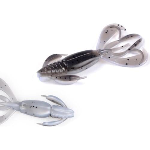 MEREDITH 2.76in/3.94in Twin Tail CrawFish Soft Bait for Saltwater Freshwater Fishing Lure Suitable Free shipping